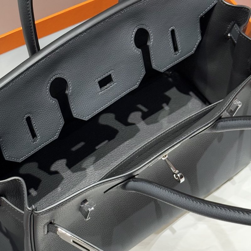 Сумка кожаная Shoulder Birkin Silver 29 см фото 8