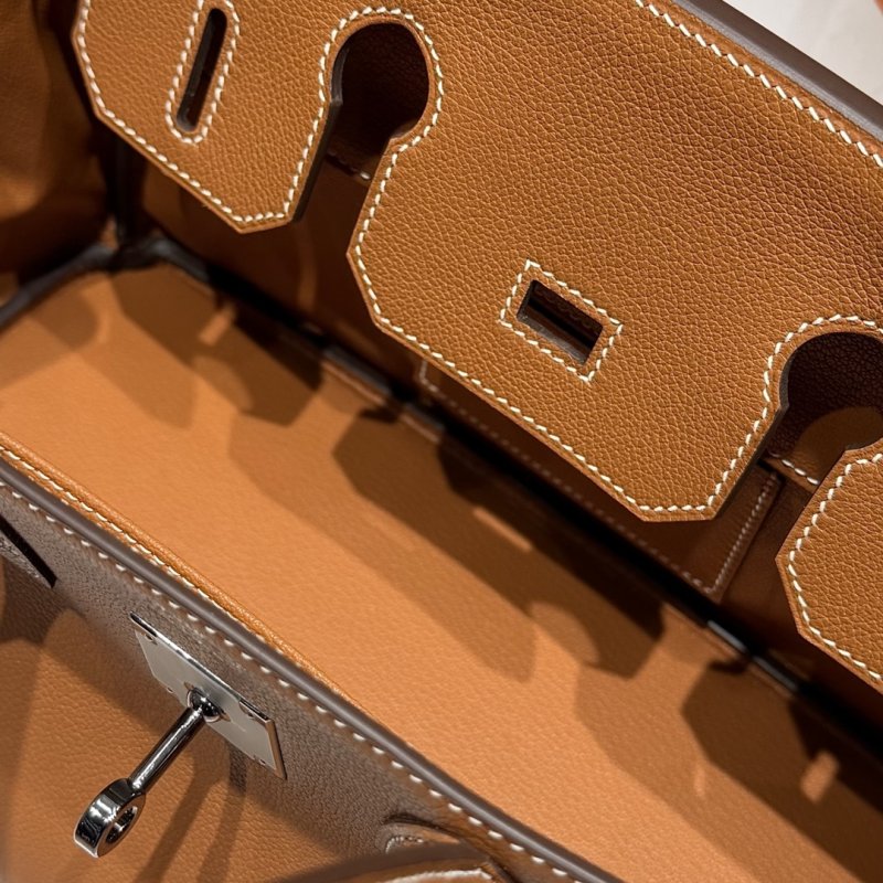 Сумка кожаная Shoulder Birkin Silver 29 см фото 9