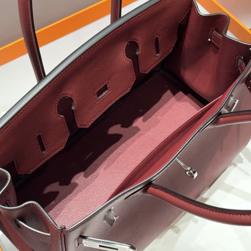 Сумка кожаная Shoulder Birkin Silver 29 см фото 9