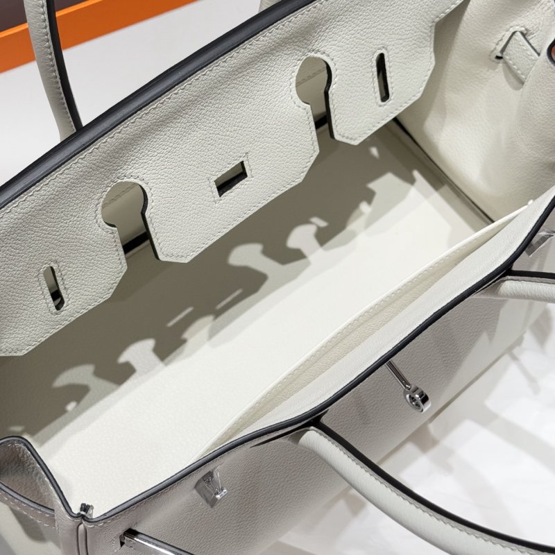 Сумка кожаная Shoulder Birkin Silver 29 см фото 9