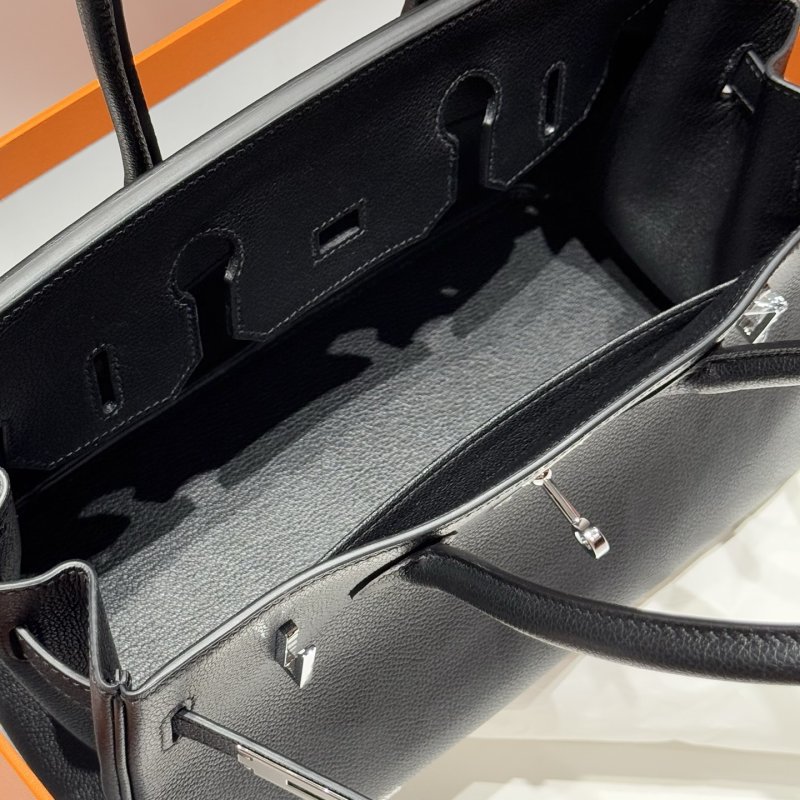 Сумка кожаная Shoulder Birkin Silver 29 см фото 9