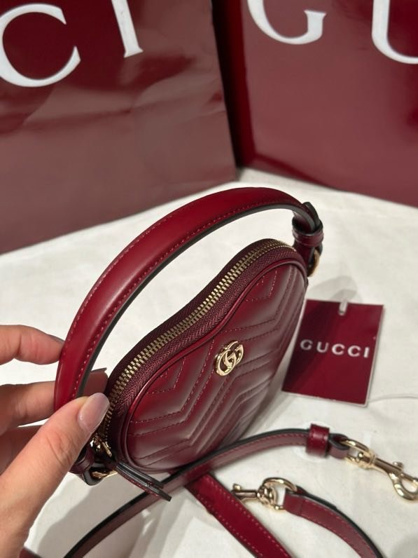 A bag leather at form hearts фото 4