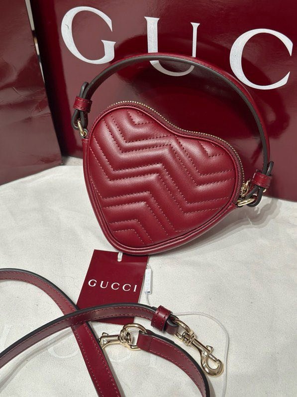 A bag leather at form hearts фото 5