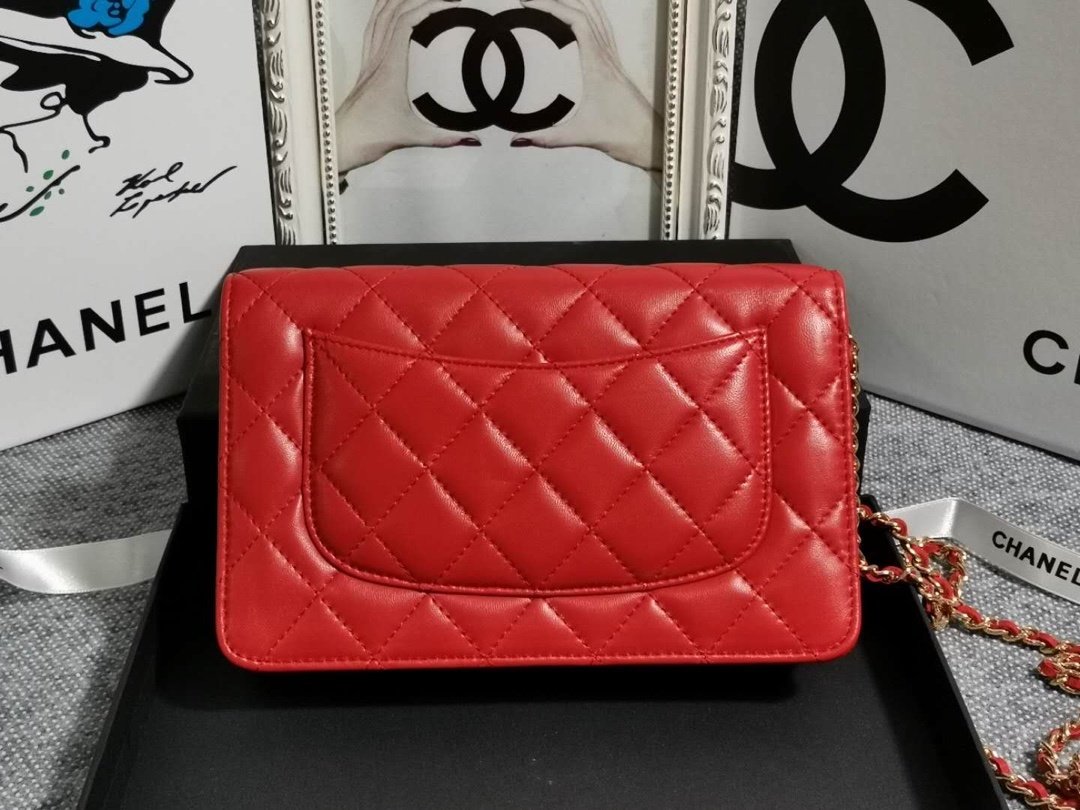 Сумка кожаная WOC 19 см фото 2