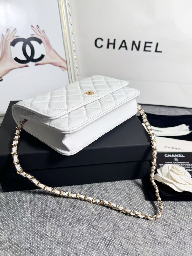 Сумка кожаная WOC 19 см фото 4