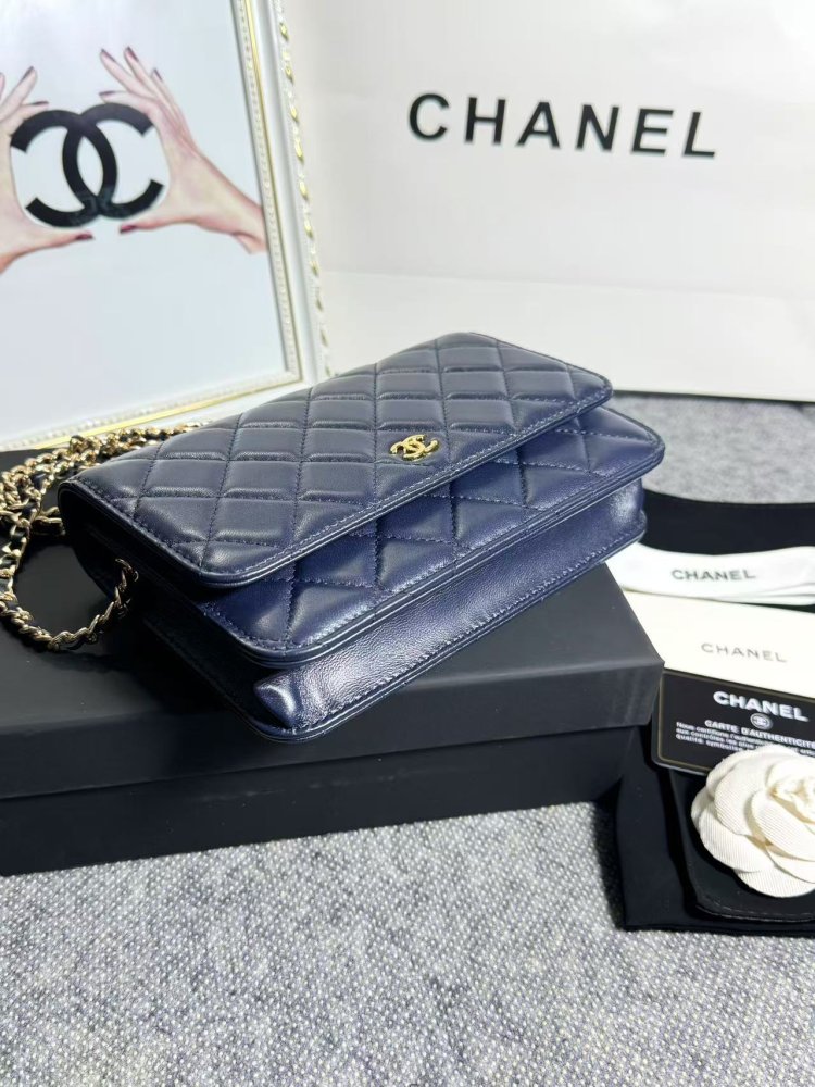 Сумка кожаная WOC 19 см фото 4