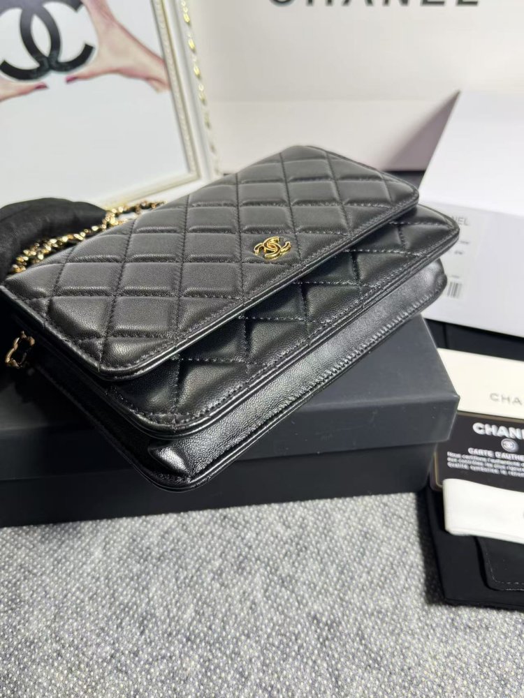 Сумка кожаная WOC 19 см фото 4