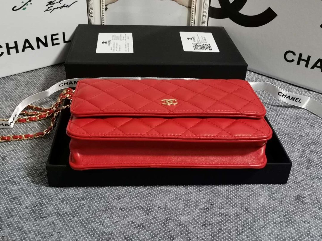 Сумка кожаная WOC 19 см фото 5