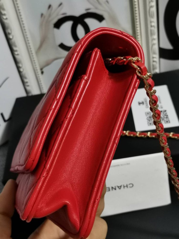 Сумка кожаная WOC 19 см фото 6