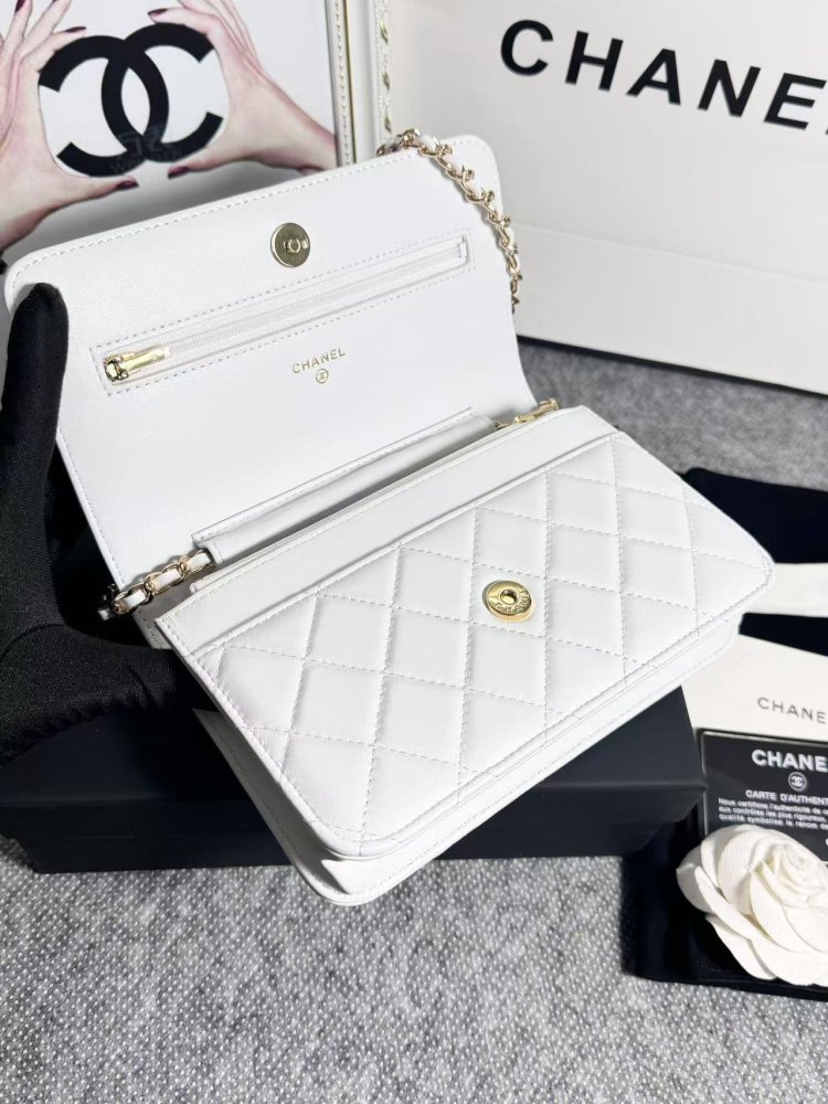 Сумка кожаная WOC 19 см фото 6