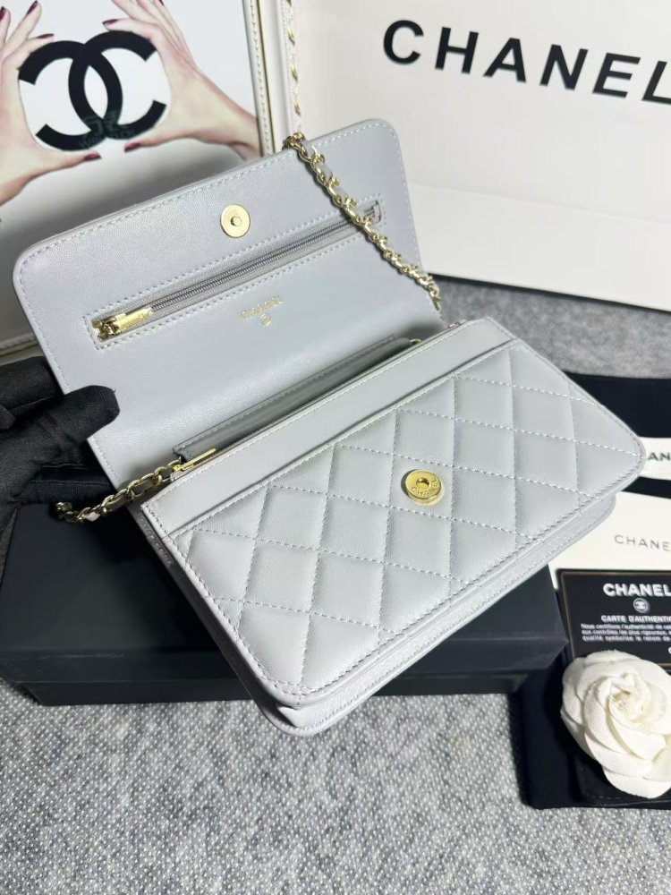 Сумка кожаная WOC 19 см фото 6