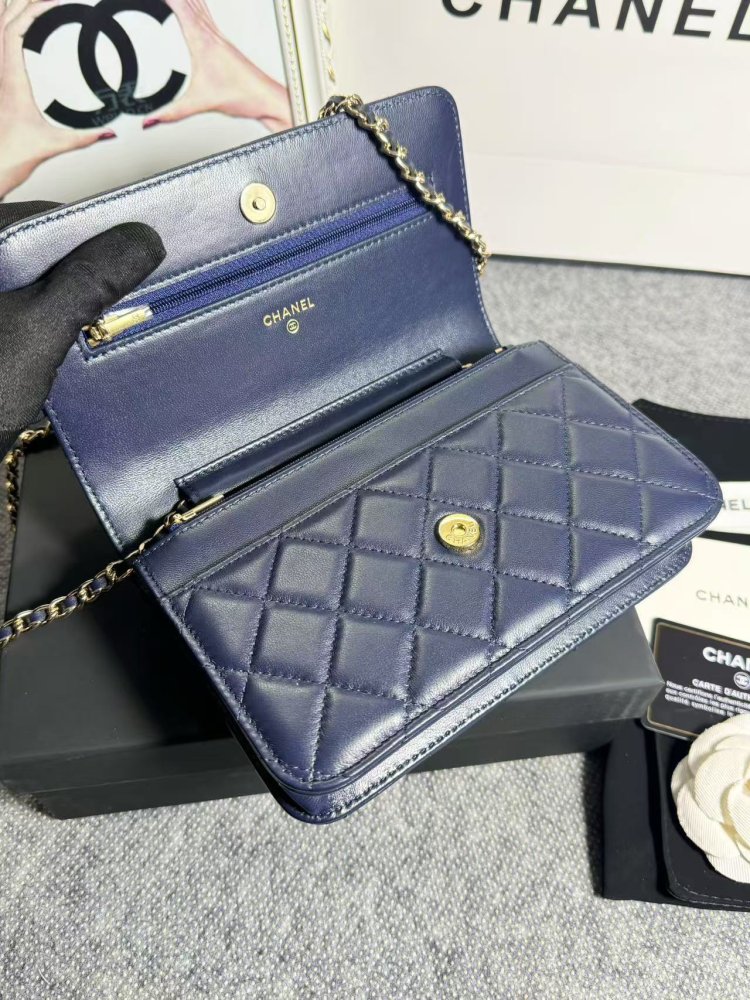 Сумка кожаная WOC 19 см фото 6