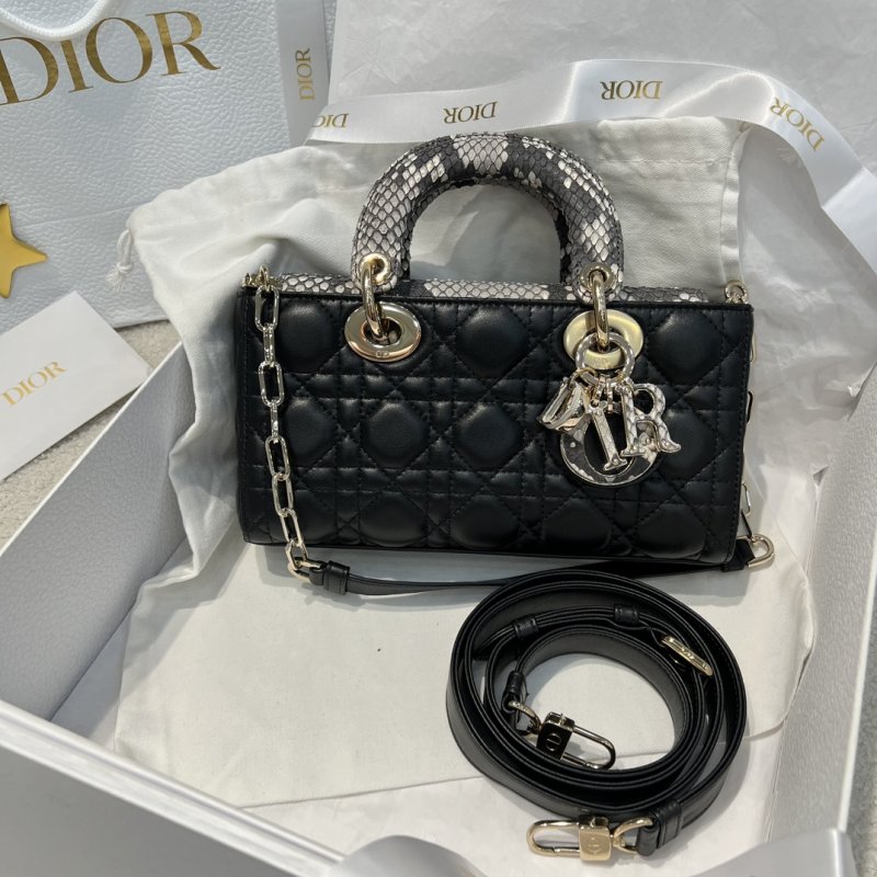 A bag Lady D-Joy 22 cm from handle of snakeskin skin