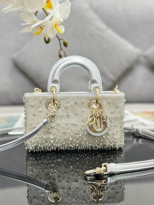 A bag Lady D-Joy Mini decorated beads and crystals from golden фурнитурой