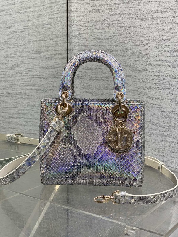 Сумка Lady Dior 20 см из змеиной кожи