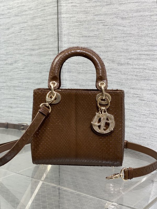 Сумка Lady Dior 20 см из змеиной кожи