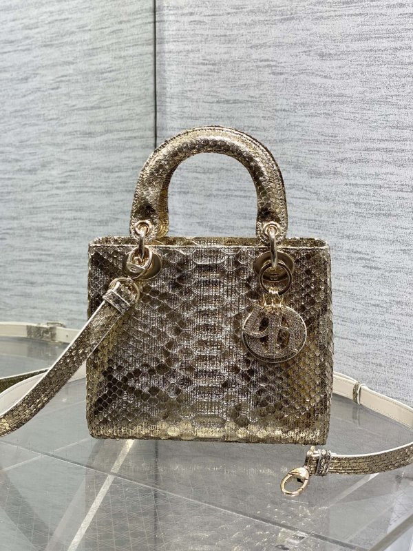 Сумка Lady Dior 20 см из змеиной кожи