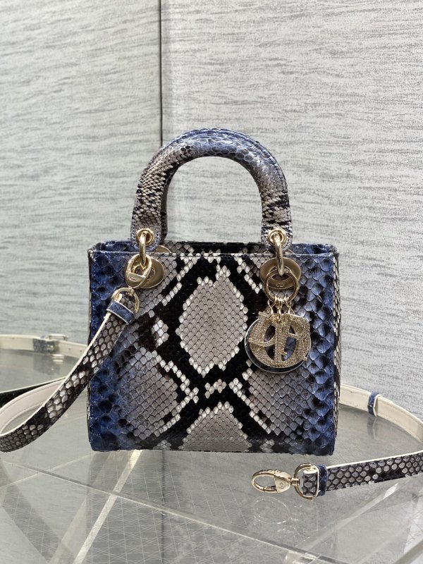 Сумка Lady Dior 20 см из змеиной кожи