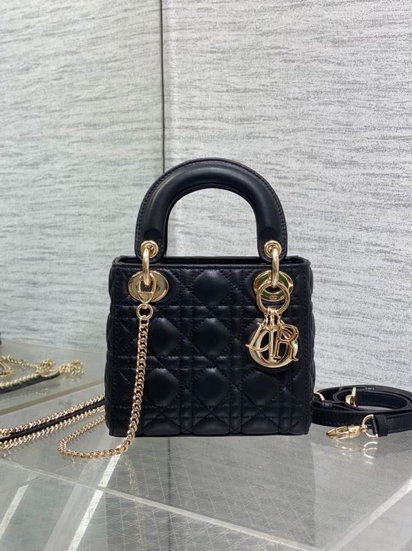 Сумка Lady Dior кожаная 17 см фото 3