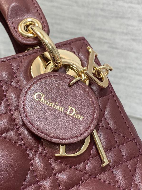 Сумка Lady Dior кожаная 17 см фото 4