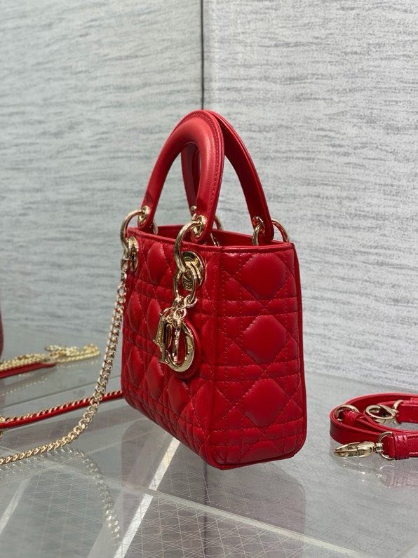 Сумка Lady Dior кожаная 17 см фото 4