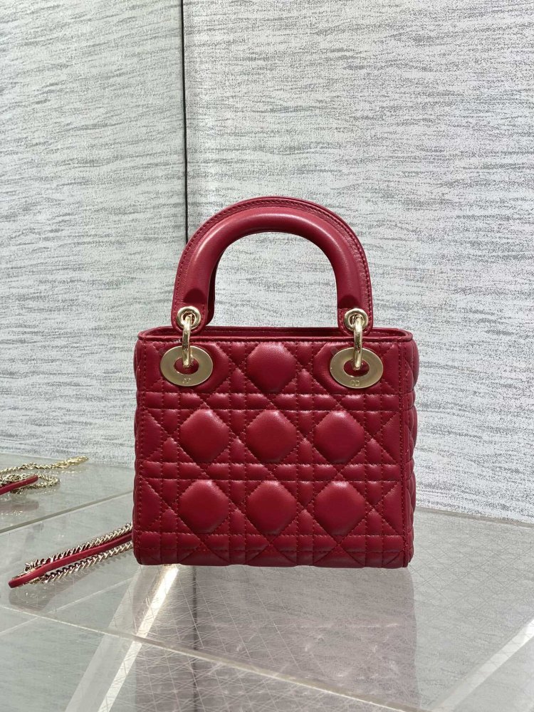 Сумка Lady Dior кожаная 17 см фото 5