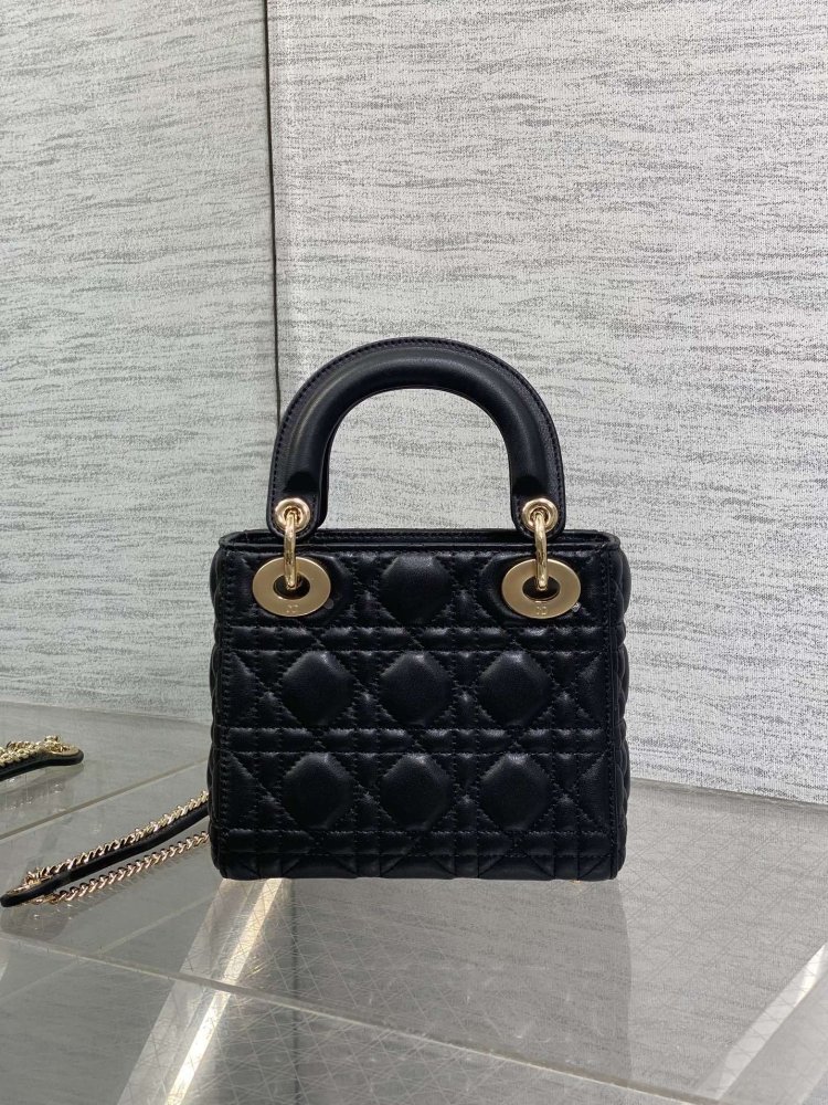 Сумка Lady Dior кожаная 17 см фото 5