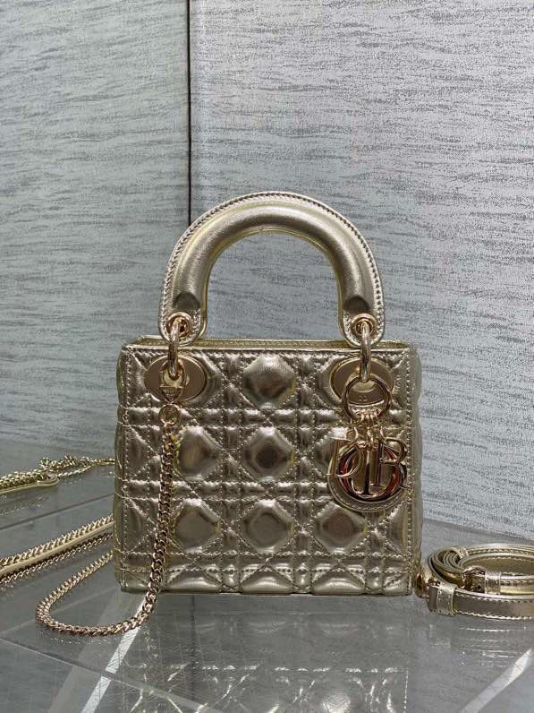 Сумка Lady Dior кожаная 17 см фото 5