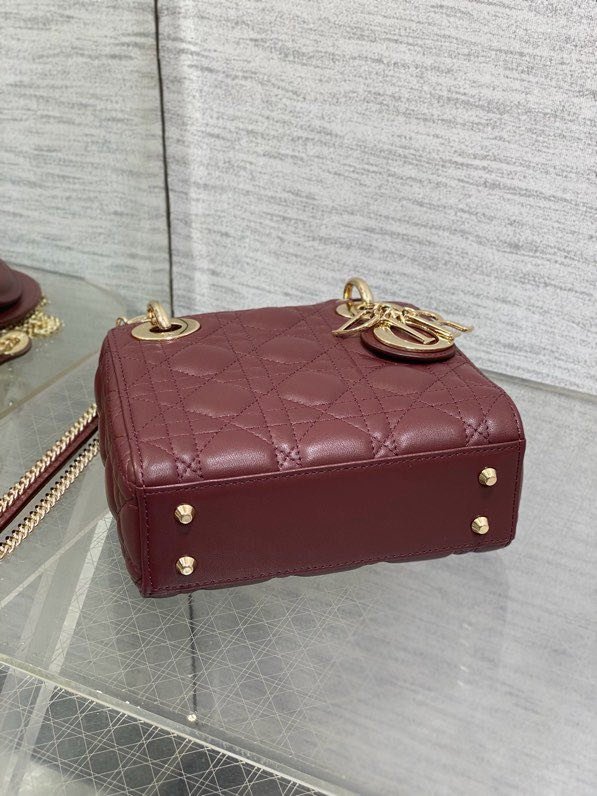 Сумка Lady Dior кожаная 17 см фото 5