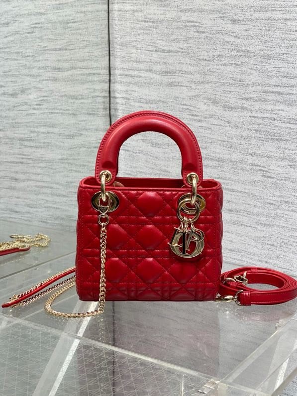 Сумка Lady Dior кожаная 17 см фото 5