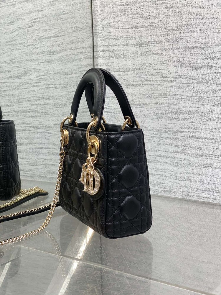 Сумка Lady Dior кожаная 17 см фото 6