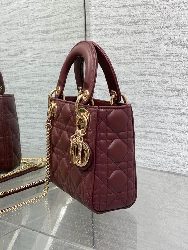 Сумка Lady Dior кожаная 17 см фото 6