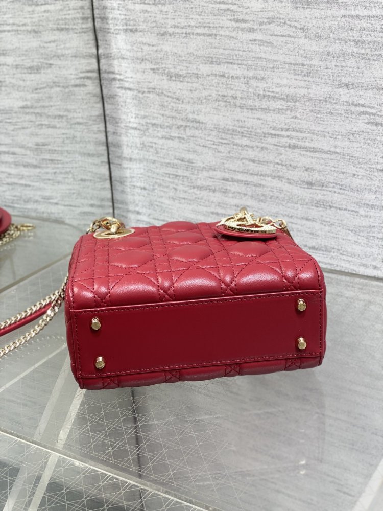 Сумка Lady Dior кожаная 17 см фото 7