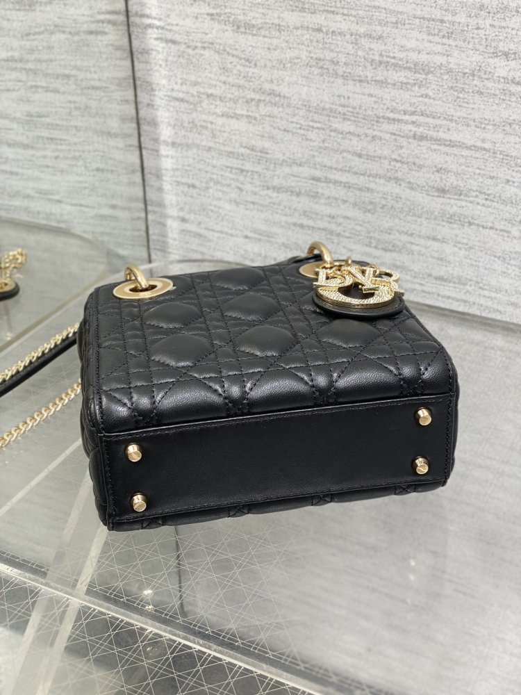 Сумка Lady Dior кожаная 17 см фото 7