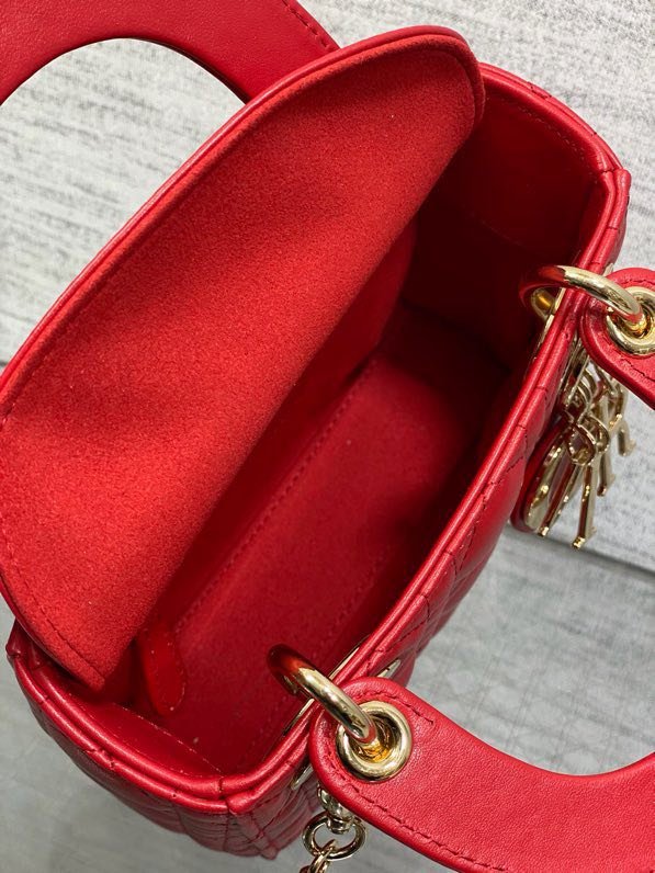 Сумка Lady Dior кожаная 17 см фото 7