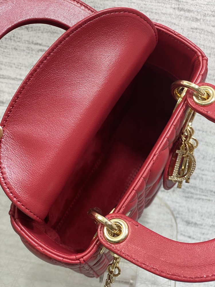 Сумка Lady Dior кожаная 17 см фото 8