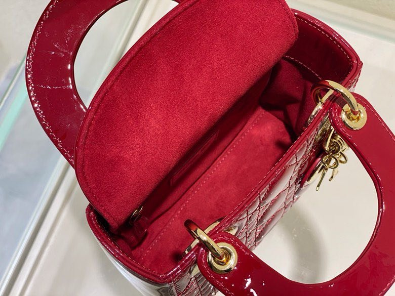 Сумка Lady Dior кожаная 17 см фото 8