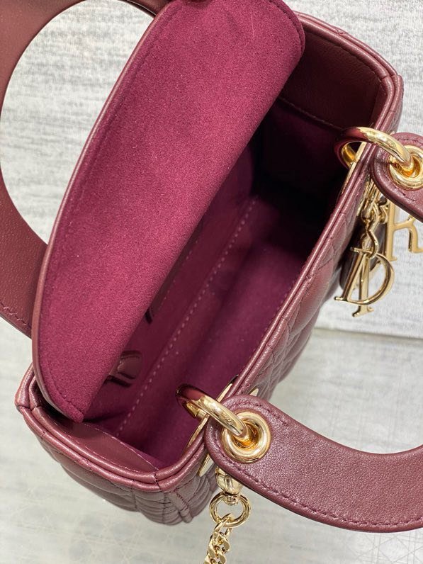 Сумка Lady Dior кожаная 17 см фото 8