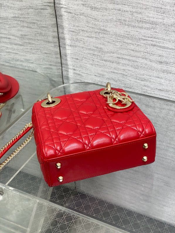 Сумка Lady Dior кожаная 17 см фото 9