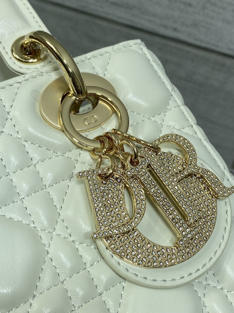 Сумка Lady Dior кожаная 20 см фото 3