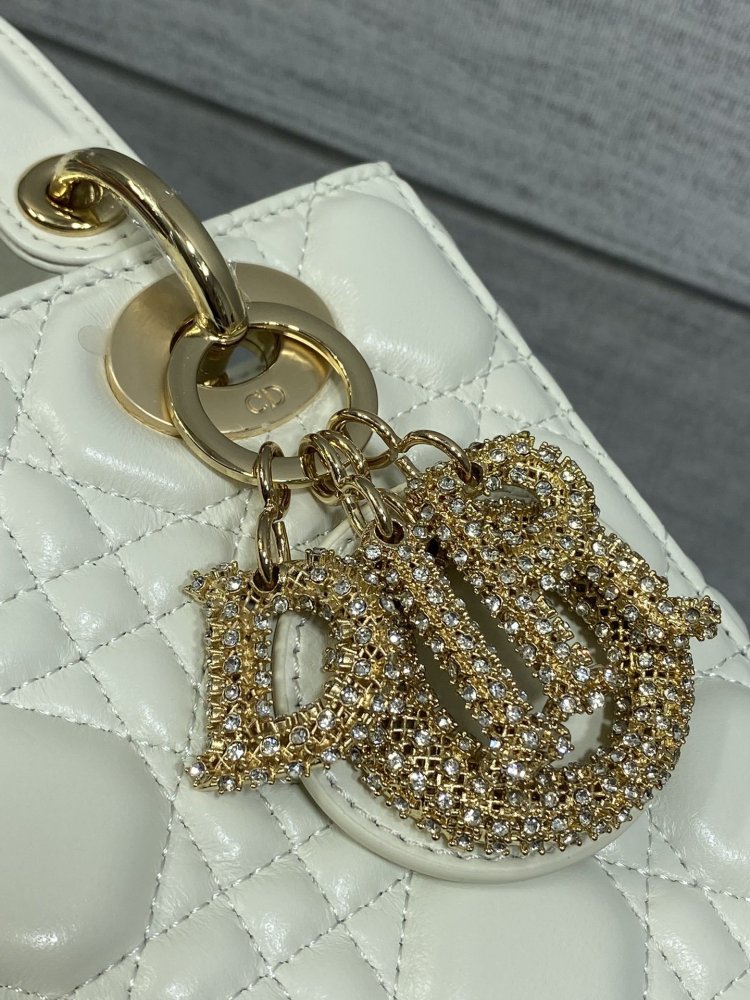 Сумка Lady Dior кожаная 20 см фото 3