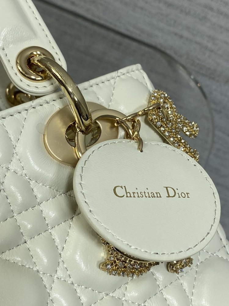 Сумка Lady Dior кожаная 20 см фото 4