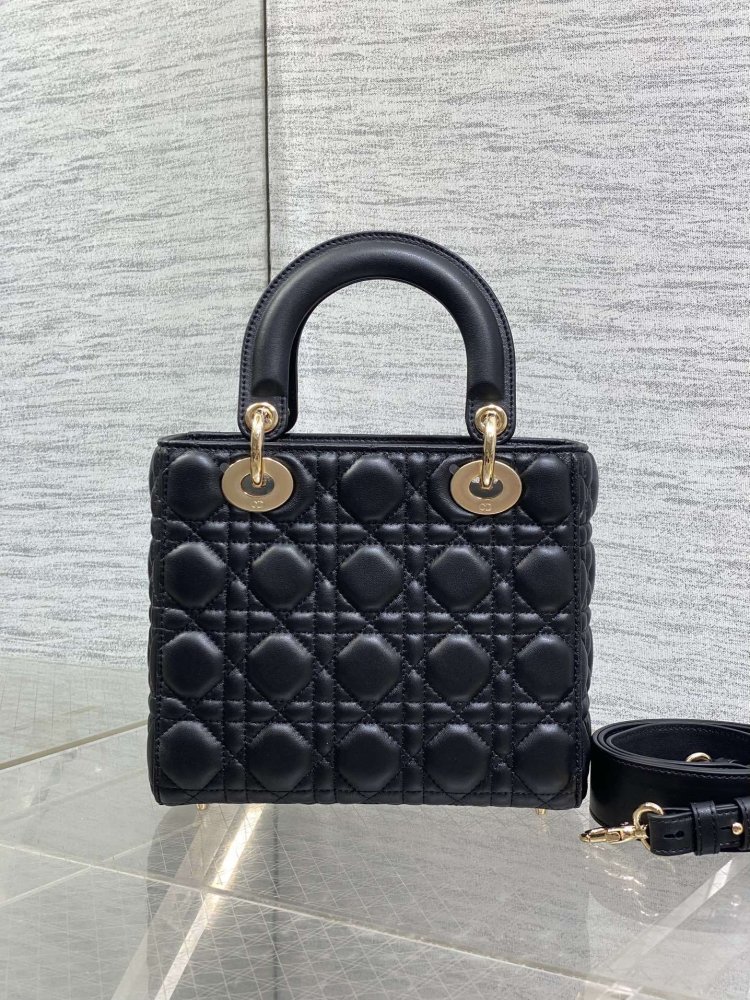 Сумка Lady Dior кожаная 20 см фото 5