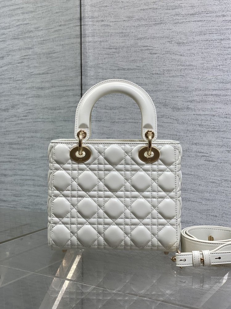 Сумка Lady Dior кожаная 20 см фото 5