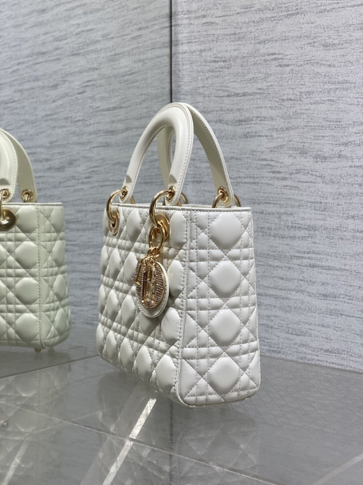 Сумка Lady Dior кожаная 20 см фото 6