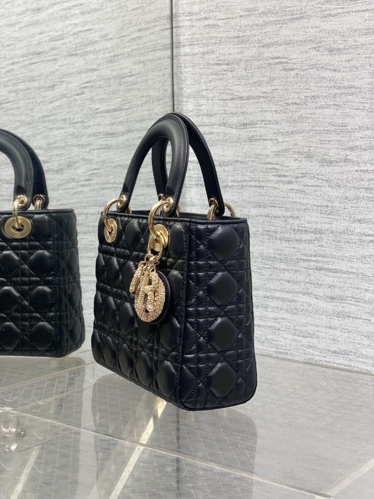 Сумка Lady Dior кожаная 20 см фото 6