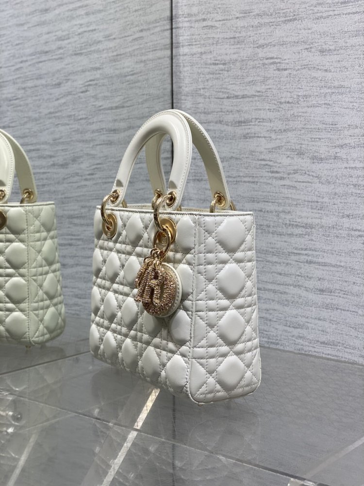 Сумка Lady Dior кожаная 20 см фото 6