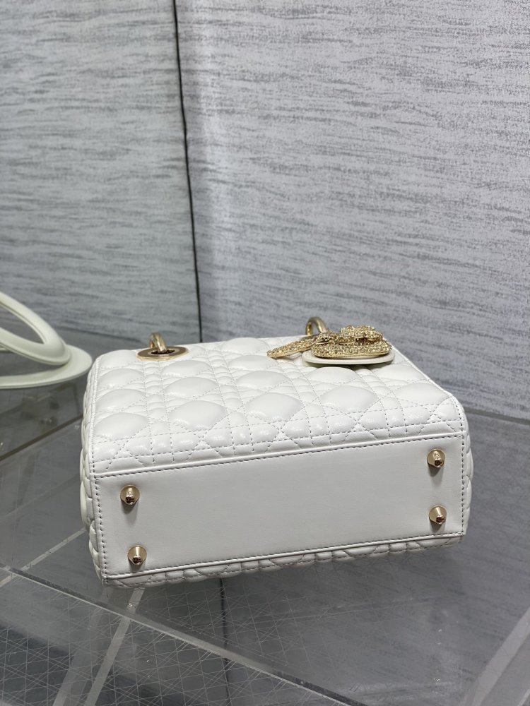 Сумка Lady Dior кожаная 20 см фото 7