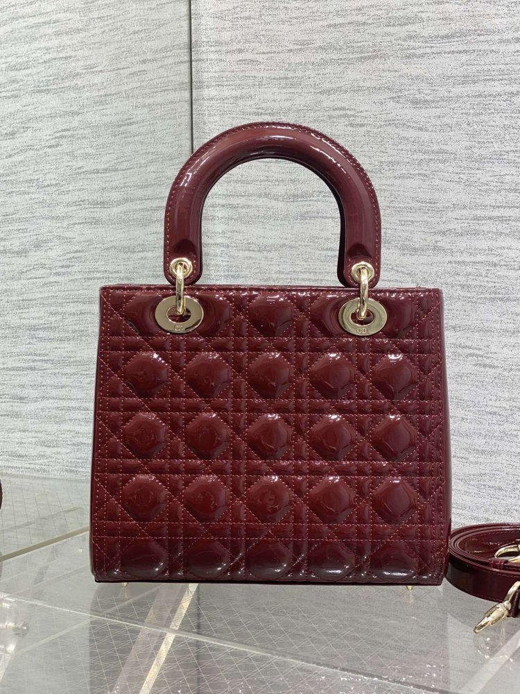 Сумка Lady Dior кожаная 24 см фото 5