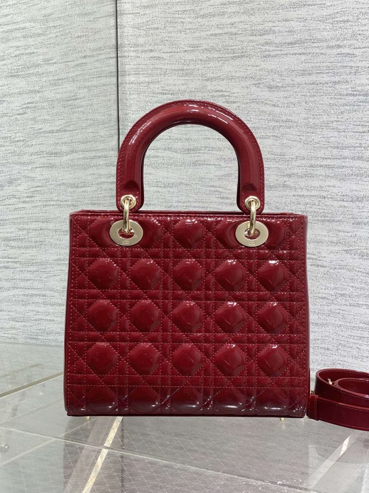 Сумка Lady Dior кожаная 24 см фото 5